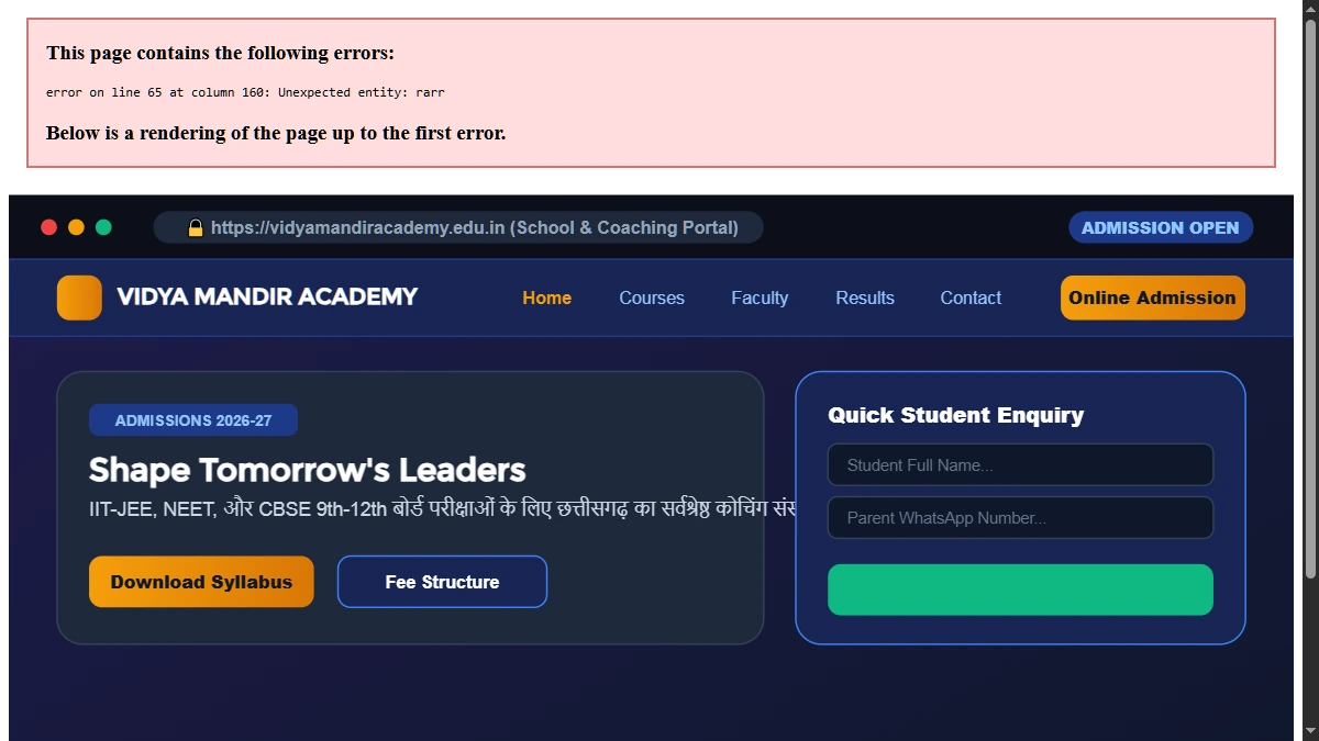 School, College & Coaching Institute WordPress Live Demo