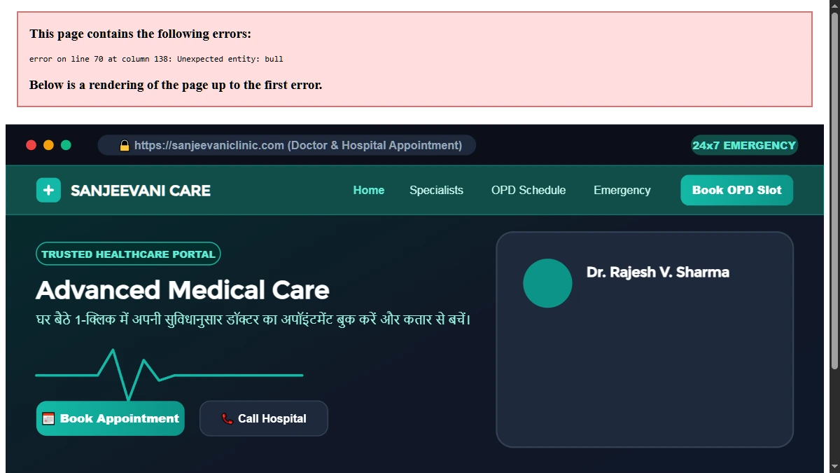 Doctor Clinic & Hospital Appointment WordPress Live Demo